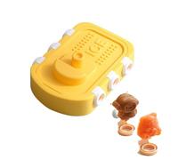 Stampo per gelato per bambini, in silicone, fai da te, per biscotti fatti in casa, facile da sformare (giallo, 21 x 15,5 x 4 cm)
