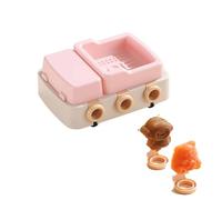 Stampo per gelato per bambini, in silicone, fai da te, per biscotti fatti in casa, facile da sformare (rosa, 20 x 15,5 x 8,5 cm)