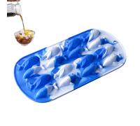 Stampo per ghiaccio 3D, 26 x 13 x 1,5 cm, materiale flessibile per uso alimentare, per whisky, cocktail, bevande, vassoio in silicone a rilascio facile per cucina, bar, caffè e campeggio