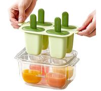 Stampo per ghiaccio - 4 cavità antiaderenti e per alimenti | Stampo per congelatore Cake-Pop, per interni, casa, cucina, congelatore, frigorifero e preparazione dei dessert fai da te