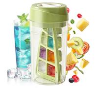 Stampo per Ghiaccio - 8 Scomparti Antigoccia Sgancio Facile | Stampo per Ghiaccio per Congelatore con Coperchio | per Congelatore, Appartamento, Ufficio, Campeggio, Picnic, Caffè, Latte, Birra, Whiske