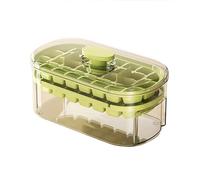 Stampo per ghiaccio a 60 griglie con coperchio, design a bottone, facile da rilasciare per congelatore, per caffè, whisky, cocktail, bevande