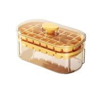 Stampo per ghiaccio a 60 griglie con coperchio, design a bottone, facile da rilasciare per congelatore, per caffè, whisky, cocktail, bevande