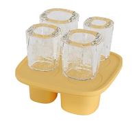 Stampo per ghiaccio a cilindro, vassoio per stampi per ghiaccio per cilindro - Stampo per produttore di vassoi per ghiaccio | Stampo in silicone cava 4-Cavity con coperchio, gadget da cucina
