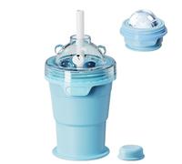 Stampo per ghiaccio a coppa con coperchio | Preparazione Succhi Freddi Pieghevole Portatile - Bicchiere Ghiaccio Con Cannuccia,Adatto A Viaggiatori Casa Ufficio Feste Campeggio Spiaggia Picnic Gite Au