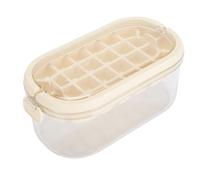 Stampo per ghiaccio a doppio strato con 54 celle, coperchio e paletta, grande capacitÃ , beige