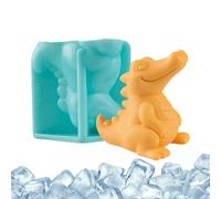 Stampo per ghiaccio a forma di blocco in silicone,Accessorio da cucina per snack | Stampo per ghiaccio per congelatore con design di dinosauri - Per Whisky Cocktail Vino Champagne Viaggi Campeggio