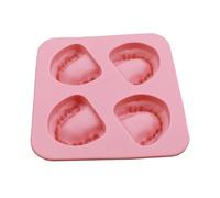 Stampo per ghiaccio a forma di denti a 4 fori, 2025, in silicone, regalo per ghiaccio, divertente stampo per crema per feste, per dentisti