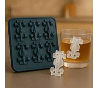 Stampo per ghiaccio a forma di macchina da corsa a forma di macchina da corsa, stampo in silicone a 6 cavità a forma di auto da corsa 3D a forma di macchina da corsa, vassoio per cubetti di ghiaccio e