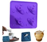 Stampo per ghiaccio a forma di mostro, stampi con snack surgelati fatti in casa, grande stampo in silicone per 6 cubetti di ghiaccio giganti in silicone