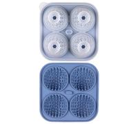 Stampo per ghiaccio a forma di pallina da golf, vassoio da golf, forme divertenti in silicone per whisky, vassoio da golf, stampo rotondo creativo con 4 cavità