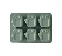 Stampo per ghiaccio a forma di TV, vassoio creativo per bevande con sei fessure e coperchio, in silicone flessibile senza BPA, blocchi congelati a sgancio rapido, cubetti divertenti per casa