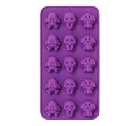 Stampo per Ghiaccio a Teschio | Forme Per Cioccolatini A Teschio,15 Cavità Riutilizzabile in Silicone per Cubetti Gelati Accessorio da Cucina per Caramelle Gommose
