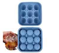 Stampo Per Ghiaccio Calcio - Silicone Alimentare 12x12x4cm | Vaschetta Flessibile 9 Scomparti Tema Pallone | Rotonda Per Sgancio Facile Whisky Festa Raduno Celebrazione Casa Frigorifero