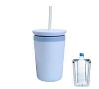 Stampo per ghiaccio cilindrico | Con coperchio e cannuccia, mini, facile sformatura, in silicone a pressa,Stampo per cubetti di ghiaccio per congelatore | Per bourbon, soda, casa, camper, ufficio