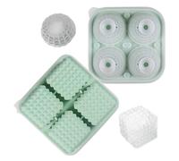 Stampo per ghiaccio | Contenitore portatile riutilizzabile in silicone con coperchio a imbuto, grande stampo per sfere di ghiaccio, per congelare cucina, frigorifero, congelatore, famiglia, casa, casa