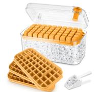 Stampo per Ghiaccio Da 150 Cubetti, Ghiaccio Stampo Completo di Coperchio e Contenitore; Basta Premere per Rilasciare Il Ghiaccio. Include 3 Livelli, Un Secchiello per Il Ghiaccio e Una Paletta