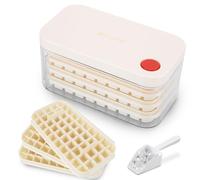 Stampo per Ghiaccio Da 150 Cubetti, Ghiaccio Stampo Completo di Coperchio e Contenitore; Basta Premere per Rilasciare Il Ghiaccio. Include 3 Livelli, Un Secchiello per Il Ghiaccio e Una Paletta