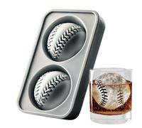Stampo per ghiaccio da baseball, in silicone 3D, grande produttore di palloni da ghiaccio, imbuto integrato, facile da riempire e rimuovere, forma divertente per whisky, bourbon, cocktail, brandy