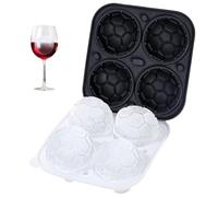 Stampo per ghiaccio da calcio - Stampo per ghiaccio a , stampo per cioccolatini, stampo per palline in silicone sicuro per vassoio per cubetti di ghiaccio da pallacanestro da calcio per