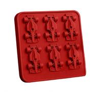 Stampo per ghiaccio F 1, stampo per ghiaccio a forma di auto da corsa in silicone, stampo per gelatina a 6 cavità 3D a forma di auto da corsa a tema bicchiere per cubetti di ghiaccio e strumento di