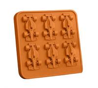 Stampo per ghiaccio F 1, stampo per ghiaccio a forma di auto da corsa in silicone, stampo per gelatina a 6 cavità 3D a forma di auto da corsa a tema bicchiere per cubetti di ghiaccio e strumento di