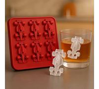 Stampo per Ghiaccio F1, Stampo Ghiaccio Auto da Corsa Formula, 6 Scomparti in Silicone per Freezer, Forma Auto da Gara, Strumento Fai-da-te per Bevande Estive Ghiacciate (red)