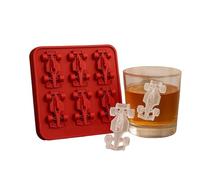 Stampo per ghiaccio F1, stampo LCE a forma di auto da corsa a 6 griglie in silicone per congelatore, forma di auto da corsa (rosso)