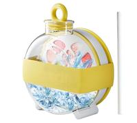 Stampo Per Ghiaccio In Bicchiere,300ml Bottiglia D'acqua Antiperdite Con Cannuccia Per Cubetti Portatile - Attrezzatura Da Cucina Per Campeggio Picnic Estate Caffè Viaggio Interno