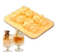 Stampo per ghiaccio in silicone, a forma di leone 3D, 17 x 12 cm, strumento per creare cubetti a 4 griglie, antiaderente, riutilizzabile, stampo per bevande per bourbon, whisky, succhi di frutta