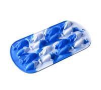 Stampo per ghiaccio in silicone, a forma di squalo, 3D, con design a rilascio facile, riutilizzabile, per cocktail, whisky, vino, bevande, frigorifero, cucina, bar, campeggio, blu, 26 x 13,5 x 1,5 cm
