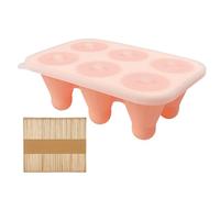 Stampo per ghiaccio in silicone, a prova di perdite, antiaderente, con bastoncini, per cioccolato, mousse, brownie, tartufi, dessert gommosi e torte fondente