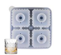 Stampo per ghiaccio in silicone, a prova di perdite, con 4 cavità, facile da rilasciare, portatile, per la vita quotidiana, piscina, cucina, picnic