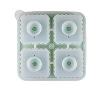 Stampo per ghiaccio in silicone, a prova di perdite, con 4 cavità, facile da rilasciare, portatile, per la vita quotidiana, piscina, cucina, picnic