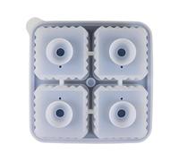 Stampo per ghiaccio in silicone | Chilling Cube Leckdoacher Maker Vassoio con 4-Cavity, stampo portatile per produttore di ghiaccio con coperchio a imbuto per bevande, whisky, cocktail