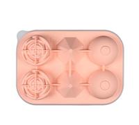 Stampo per ghiaccio in silicone di alta qualità con scomparti separati, forma di rosa diamantata, per baristi professionali, antiaderenti, cubetti di ghiaccio in silicone