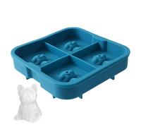 Stampo per ghiaccio in silicone di squalo, vassoio cubo di ghiaccio da cocktail, produttore di pietre di whisky, creatore a forma di 4 cavità, stampo versatile per curare, 15x15x3cm, per cucina