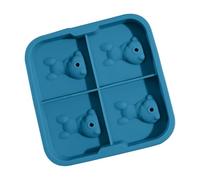 Stampo Per Ghiaccio In Silicone Di Squalo, Vassoio Di Ghiaccio In Silicone, Vassoio Per Congelatore A Tema Animale, Rilascio Facile, Design Compatto A 4 Cavità, 15x15x3cm, Per Le Riunioni Di Bevande