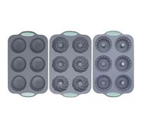 Stampo per ghiaccio in silicone - flessibili con design a ghirlanda, 3 pezzi di per cubetti di ghiaccio per congelatore | per bevande cocktail cottura fai da te Natale