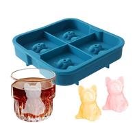 Stampo Per Ghiaccio In Silicone | In Silicone A Forma Di Squalo 3D - Forme da 4 Cavità per Vino Bevande Whiskey Cocktail Jelly Cioccolato Cucina Casa Barbecue Festa Vacanza Halloween Natale