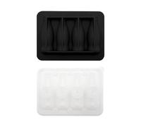 Stampo per Ghiaccio in Silicone - Modello Forma Bottiglia con Coperchio - Scatola per Ghiaccio in Silicone 4 Scomparti,per Raduni Familiari, Bar, Cucina, Whisky, Cocktail, Succo, Drink, Bevanda