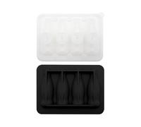 Stampo per Ghiaccio in Silicone,Modello Forma Bottiglia con Coperchio | Vassoio 4 Scomparti Sgancio Facile - Per Cocktail Whiskey Succo Caffè Festa Bar Clima Caldo