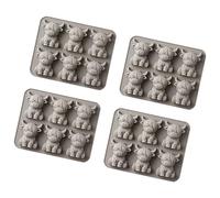 Stampo per ghiaccio in silicone per bestiame con 6 cavità per cocktail creativi e dessert Stampi per caramelle fatti in casa