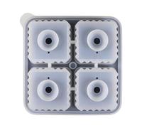 Stampo per ghiaccio in silicone, stampi per ghiaccio in silicone,Reutilizzabile Cavity Square Chilling Cube Maker Tray - Scatola di ghiaccio a rilascio facile portatile per bevande, whisky,