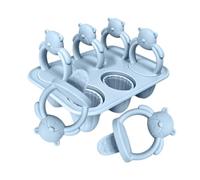 Stampo per ghiaccio per congelatore, in silicone, con 6 cavità, riutilizzabile, per dentizione, per cioccolato, mousse, latte materno, frutta, purea, formaggio, principianti e professionisti