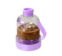 Stampo per Ghiaccio per Freezer - Portatile per Bevande - Bottiglia per Ghiaccio con Cannuccia e Manico,per Picnic, Campeggio, Frigorifero, Casa, Bar, Caffè, Vino, Latte, Tè