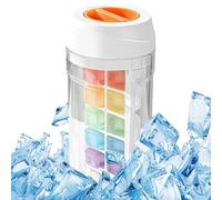 Stampo per Ghiaccio per Whiskey,8 Scomparti con Coperchio Antigoccia - Stampo per Ghiaccio per Congelatore con Coperchio | per Whiskey Bourbon Succo Birra Latte Freezer Ufficio Casa Campeggio