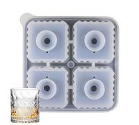 Stampo Per Ghiaccio Per Whisky - 4 Cavità Vassoio Ghiaccio per Freezer | Forma per Cubetti Grandi Semplice Da Rimuovere per Feste Home Bar Matrimoni Cucina Bevute Whiskey Cocktail - Per Preparazione C