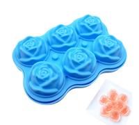 Stampo Per Ghiaccio Rosa - 16x15x3 Cm Stampo Per Cubetti Di Ghiaccio In Silicone A 6 Scomparti | Forma Di Rotonda E Cubica | Grandi Cubetti Di Ghiacci Facili Da Risolvere | Decorazione Per Tort