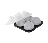 Stampo per Ghiaccio Rotondo - Rotondo Riutilizzabile in Silicone a 4 Scomparti - Macchina per Grandi di Ghiaccio | Stampo Creativo a Forma di Pallina da Tennis Regalo perr Hockey su Ghia